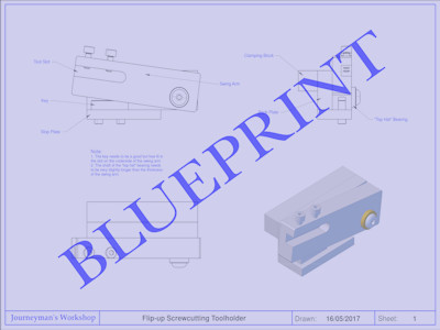 Flip-up Toolholder Drawing